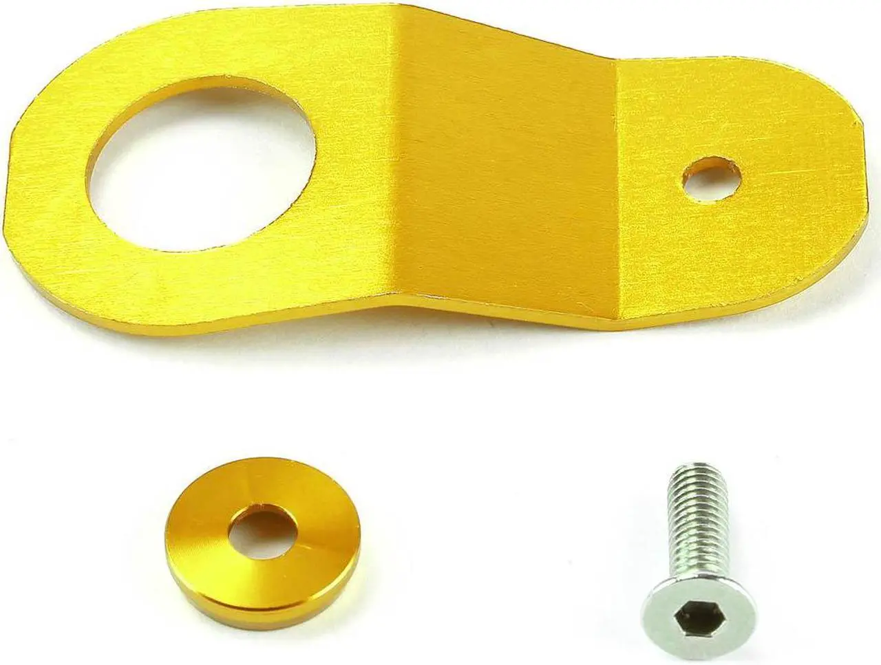 Alt view image 6 of 7 - DNA Motoring RAH-EK-GD GOLD CNC BILLET ALUMINUM RADIATOR STAY MOUNTING BRACKET+WASHER KIT FOR EK DC S2K