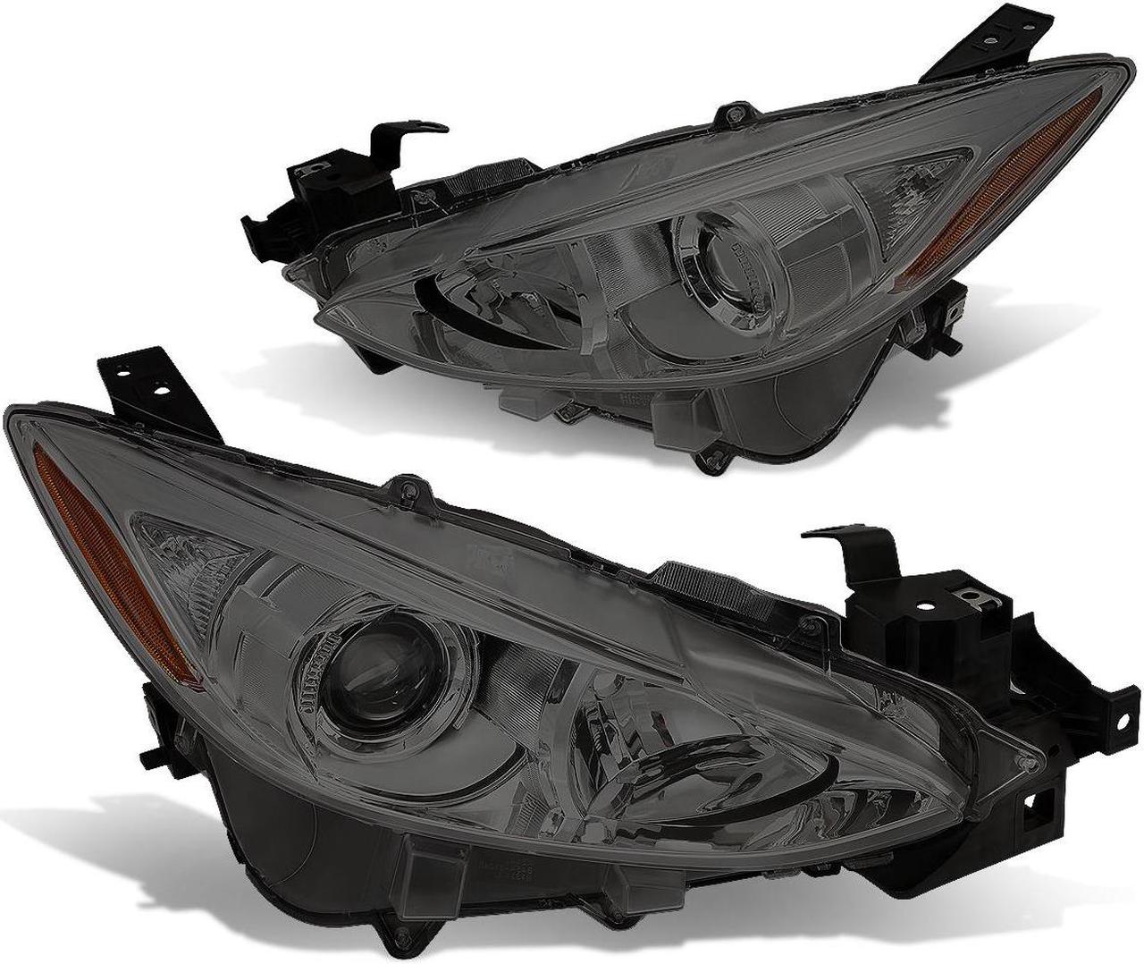 Main image of DNA Motoring HL-OH-MM314-SM-AM For 2013 to 2017 Mazda 3 Pair OE Style Projector Headlight Smoked Housing Amber Corner Headlamps 14 15 16 Left + Right