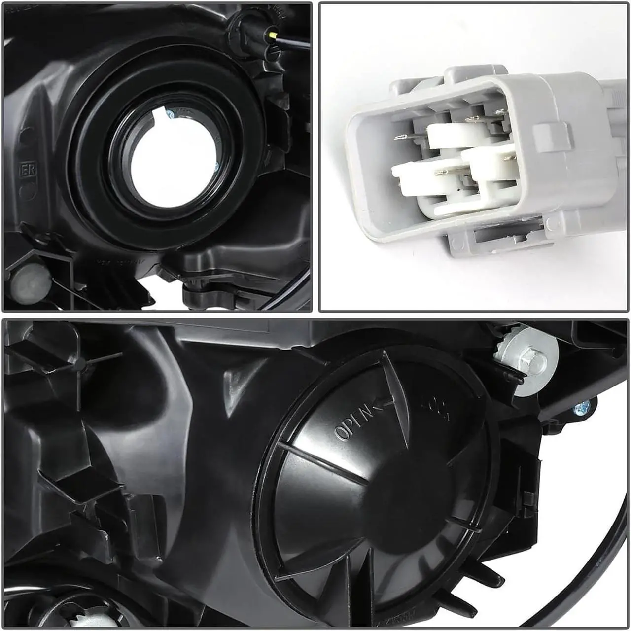 Alt view image 5 of 7 - DNA Motoring HL-OH-SLEG13-SM-CL1 For 2010 to 2014 Subaru Outback Legacy Pair Projector Headlight Smoked Housing Clear Side Headlamps 11 12 13 Left + Right