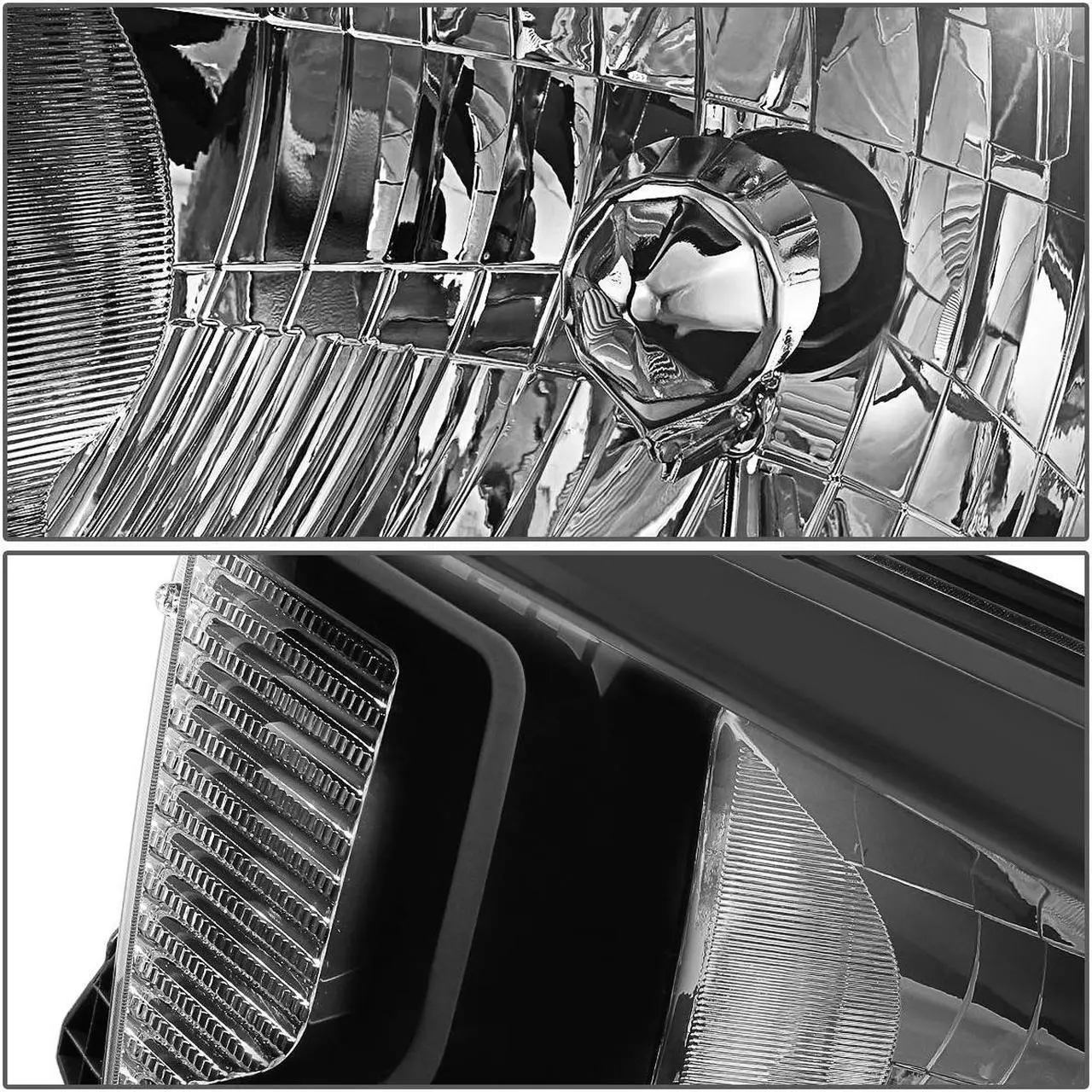 Alt view image 2 of 5 - DNA Motoring HL-OH-TTUND14-BK-CL1 For 2014 to 2020 Toyota Tundra Pair Black Housing Clear Side Headlight Headlamps 15 16 Left + Right