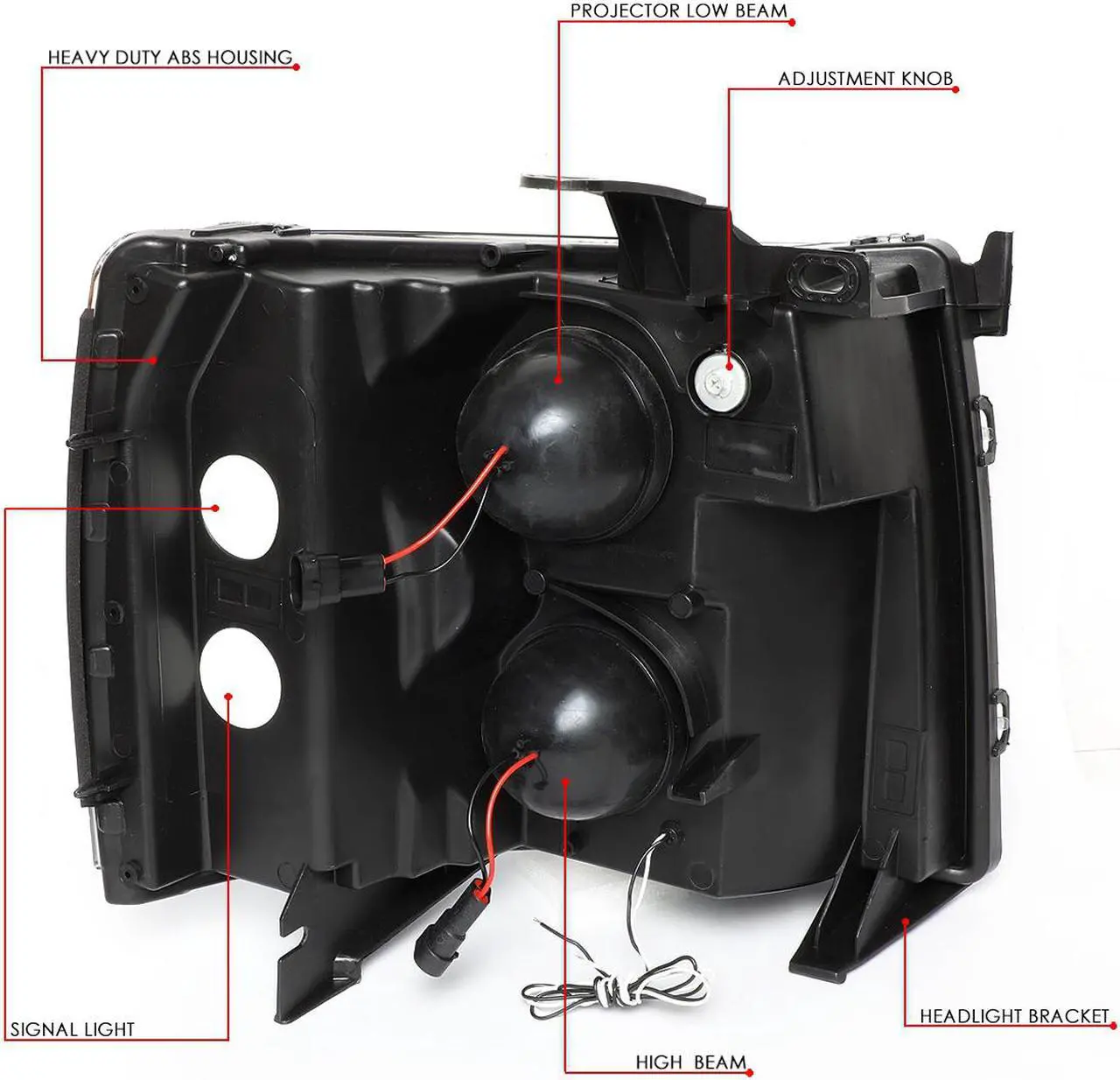 Alt view image 6 of 7 - DNA Motoring HL-HPL-CSIL07-G2-CH-AM For 2007 to 2014 Chevy Silverado Dual LED DRL Strip Projector Headlight Chrome Housing Amber Side Headlamp 08 09 10 11 12 13 1500 2500 3500