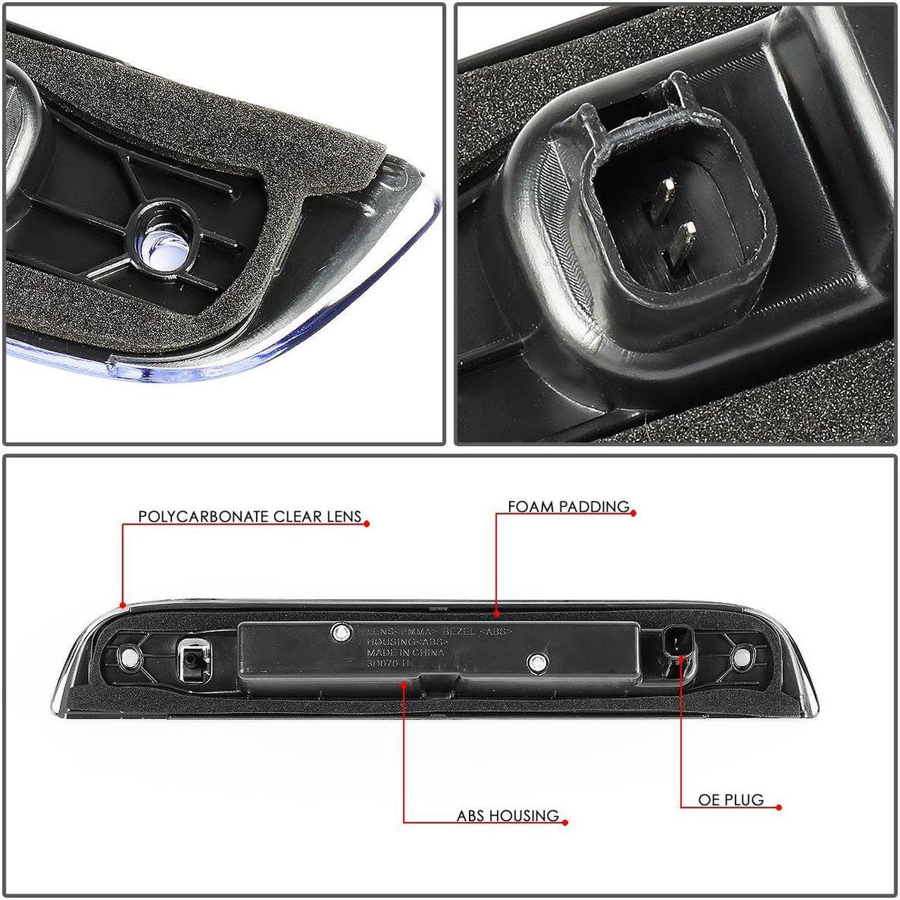 Alt view image 4 of 5 - DNA Motoring 3BL-PAT07-LED-CH For 2007 to 2017 Jeep Patriot Full LED 3rd Third Tail Brake Light Rear Center Stop Lamp Chrome Housing 08 09 10 11 12 13 14 15 16