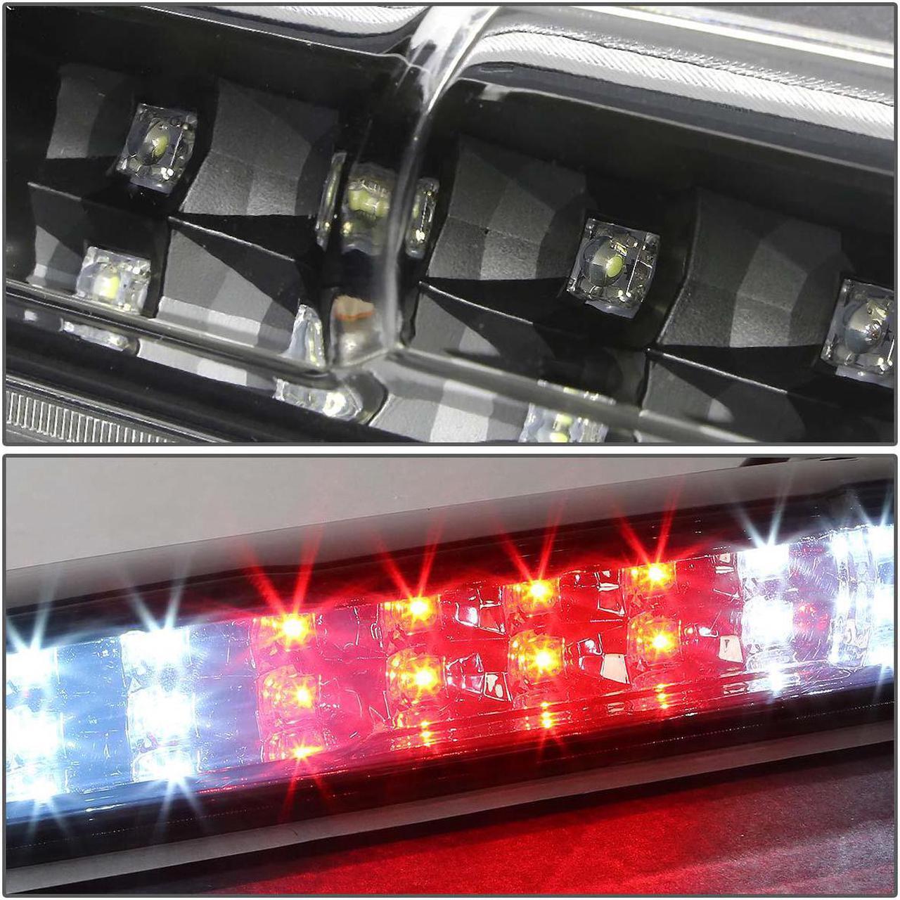 Alt view image 3 of 6 - DNA Motoring 3BL-GMC07-LED-BK For 2007 to 2013 Chevy Silverado GMC Sierra Heavy Duty Dual Row LED 3rd Third Tail Brake Light Cargo Lamp Black Housing 08 09 10 11 12