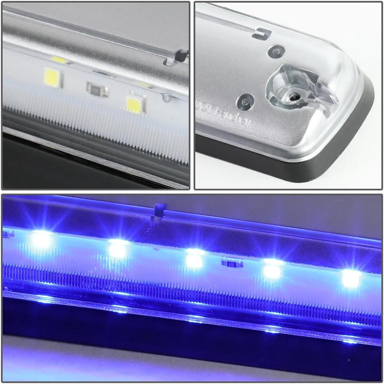 Alt view image 3 of 5 - DNA Motoring CBL-CSIL07-CH-B For 2007 to 2013 Chevy Silverado / GMC Sierra GMT900 LED Cab Roof Center Light + Pair Side Lamps (Chrome Housing Blue LED) 09 10 11 12
