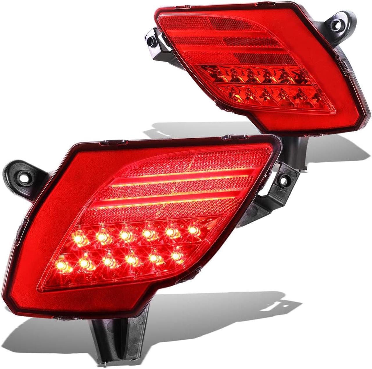 Main image of DNA Motoring FRL-CX5-LED-RD For 2013 to 2016 Mazda CX5 Pair Rear Bumper LED Reflector Tail Brake Fog Lights (Red Housing) 14 15