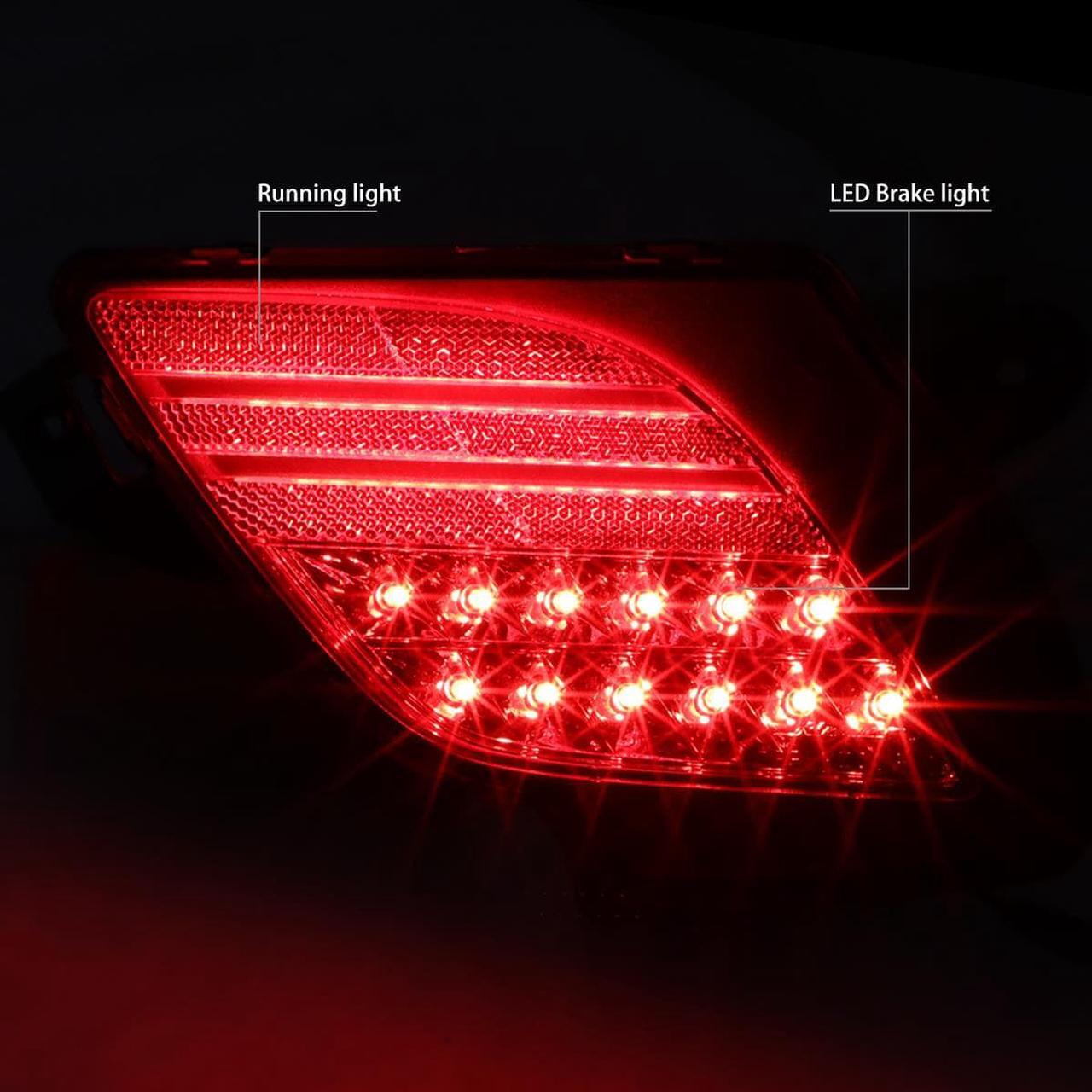 Alt view image 2 of 5 - DNA Motoring FRL-CX5-LED-RD For 2013 to 2016 Mazda CX5 Pair Rear Bumper LED Reflector Tail Brake Fog Lights (Red Housing) 14 15