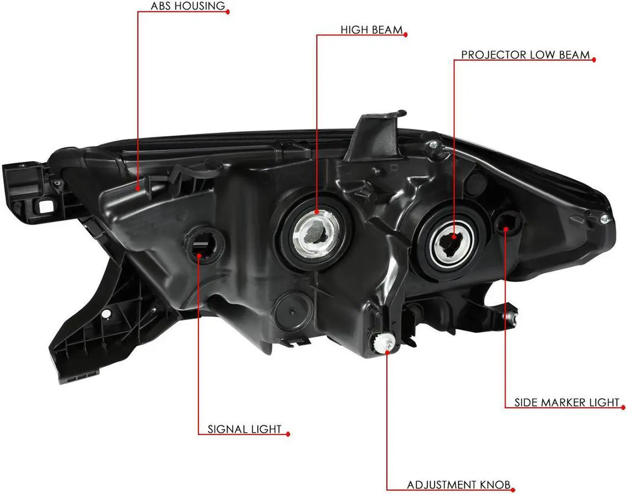Alt view image 6 of 7 - DNA Motoring HL-OH-TTAM16-SM-AM For 2016 to 2020 Toyota Tacoma Pair Smoked Housing Amber Corner Projector Headlight / Headlamp Set 17