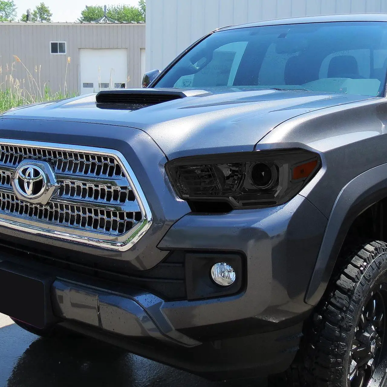 Alt view image 7 of 7 - DNA Motoring HL-OH-TTAM16-SM-AM For 2016 to 2020 Toyota Tacoma Pair Smoked Housing Amber Corner Projector Headlight / Headlamp Set 17