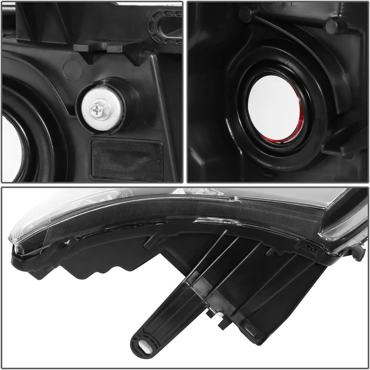 Alt view image 5 of 7 - DNA Motoring HL-OH-CSIL07-BK-CL1 For 2007 to 2013 Chevy Silverado 1500 2500HD 3500HD Headlight Black Housing Clear Corner Headlamp 08 09 10 11 12 Left + Right