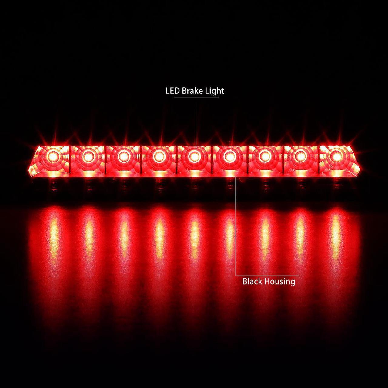Alt view image 2 of 5 - DNA Motoring 3BL-CCV91-LED-BK For 1991 to 1996 Chevy Corvette Black Housing Rear Trunk Lid Full LED Third 3rd Tail Brake Light Lamp 92 93 94 95
