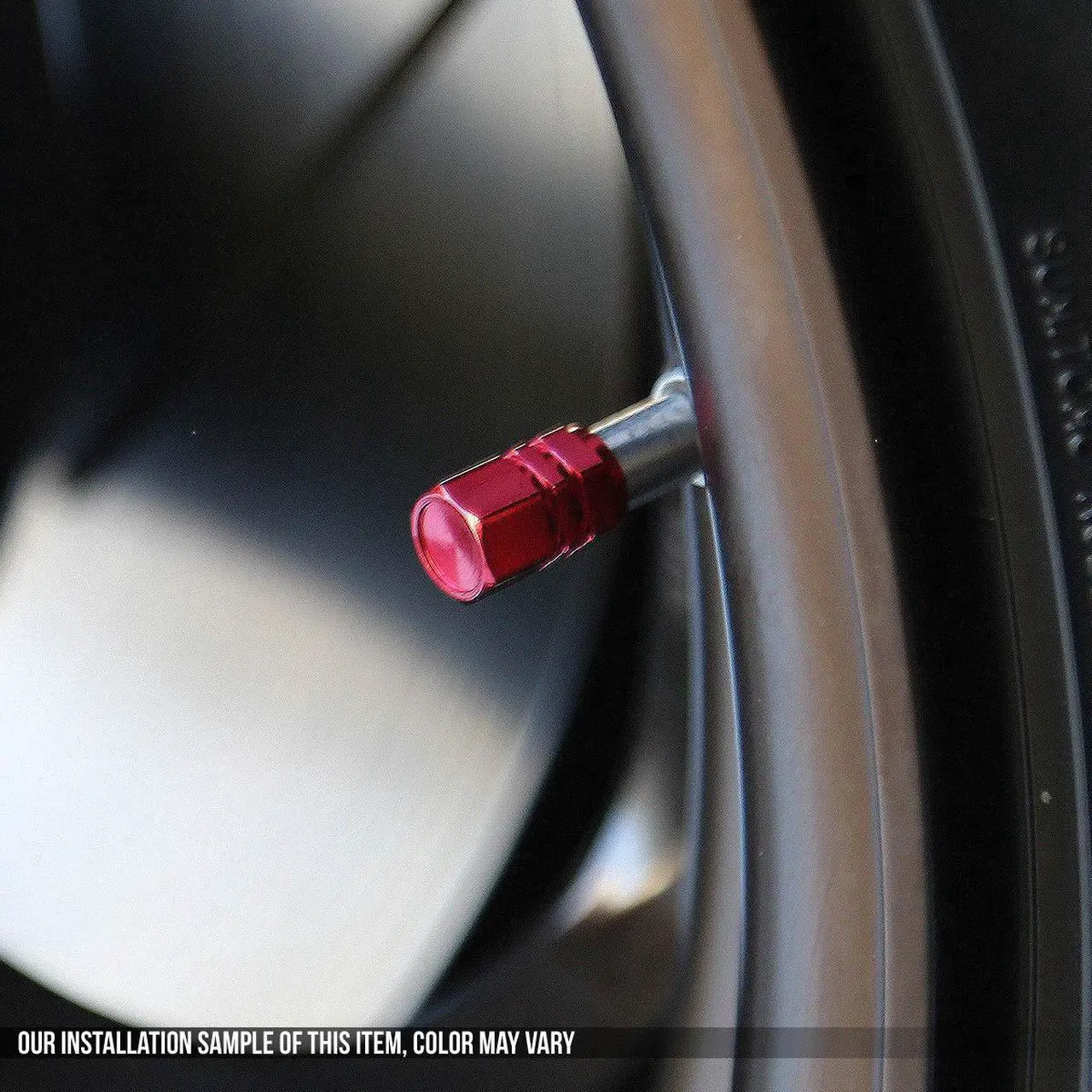 Alt view image 3 of 3 - DNA Motoring VCAP-RT-059-GD Hexagon Style Polished Aluminum Gold Chrome Tire Valve Stem Caps (Pack of 4)