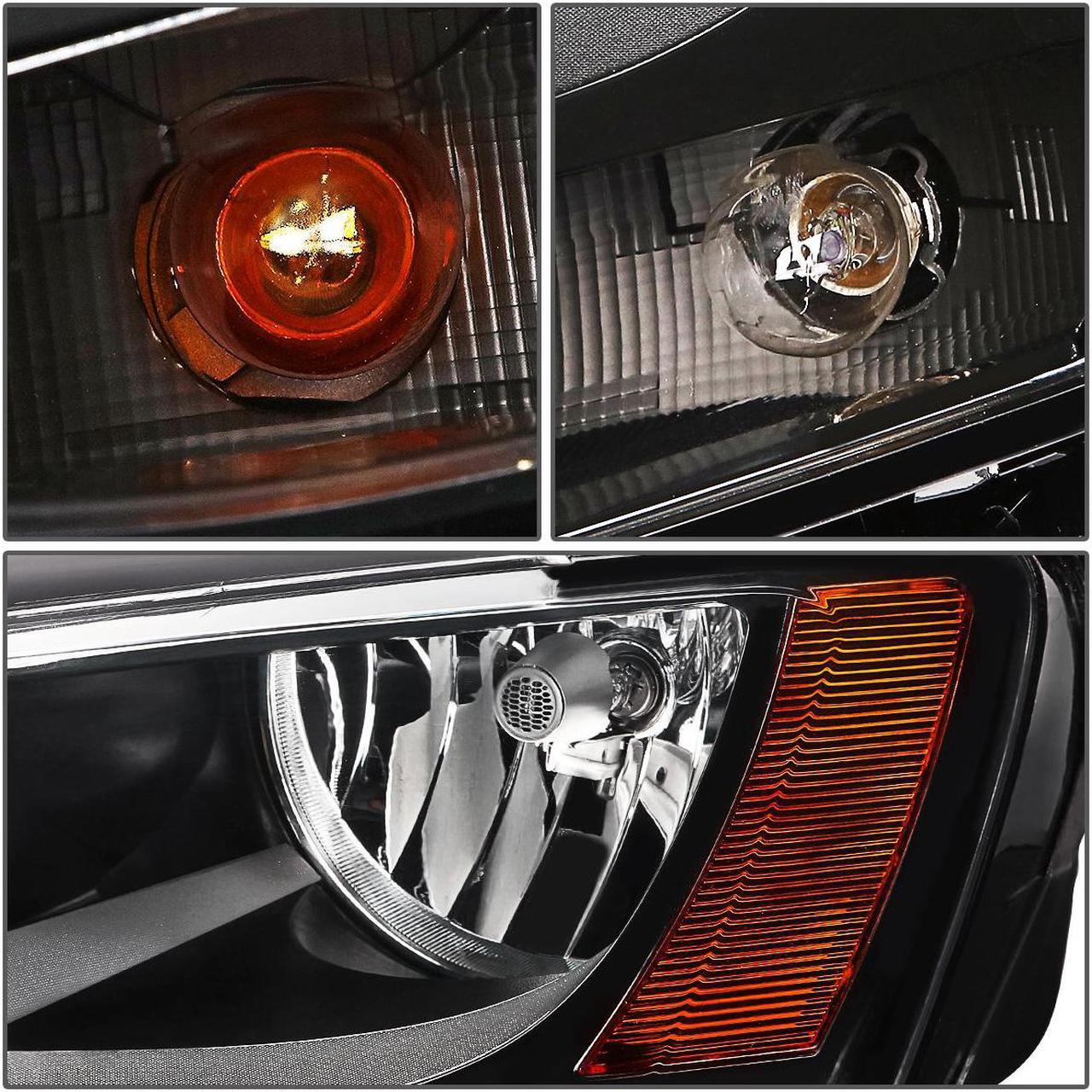 Alt view image 3 of 5 - DNA Motoring OEM-HL-0058-L For 2011 to 2018 Volkswagen VW Jetta 1Pc Left / Driver Side Factory Style Black Housing Headlight Lamp 12 13 14 15 16 17 VW2502146