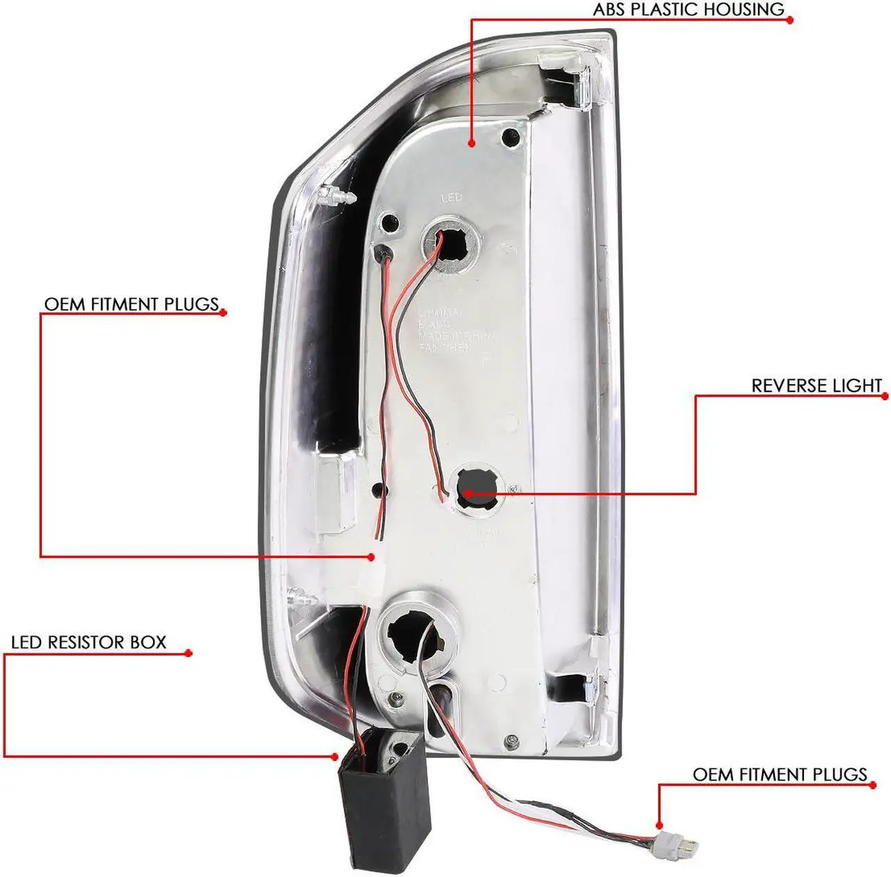 Alt view image 6 of 7 - DNA Motoring TL-TTU15-LED-CH-SM For 2014 to 2018 Tundra Pair Smoked Housing Full LED Tail Light Brake / Reverse Lamps