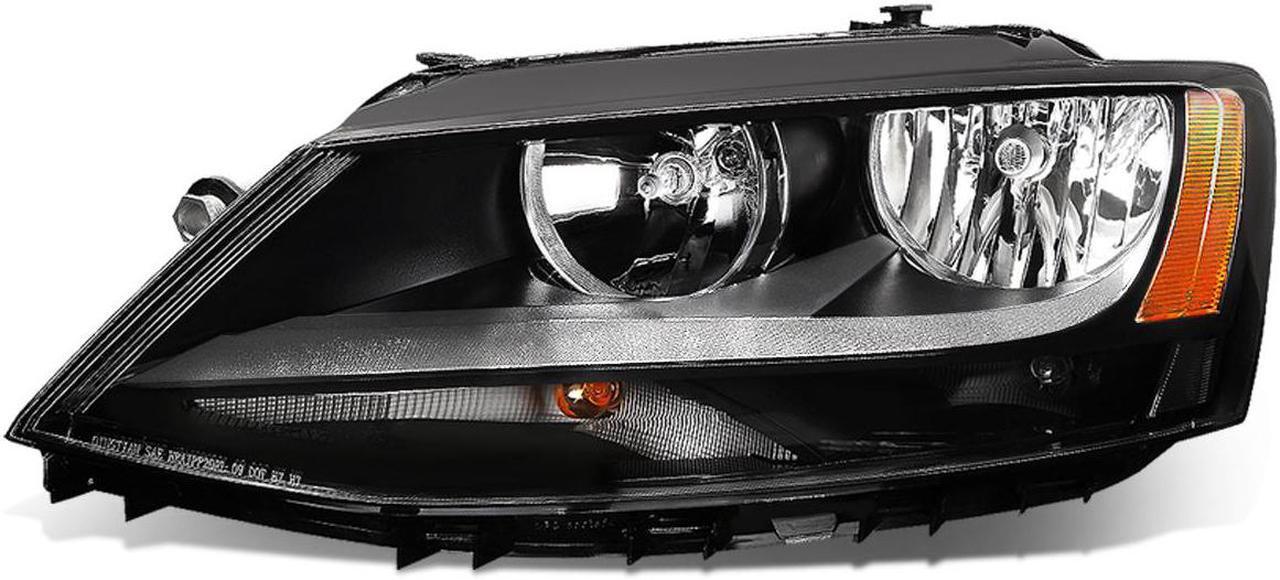 Main image of DNA Motoring OEM-HL-0058-L For 2011 to 2018 Volkswagen VW Jetta 1Pc Left / Driver Side Factory Style Black Housing Headlight Lamp 12 13 14 15 16 17 VW2502146