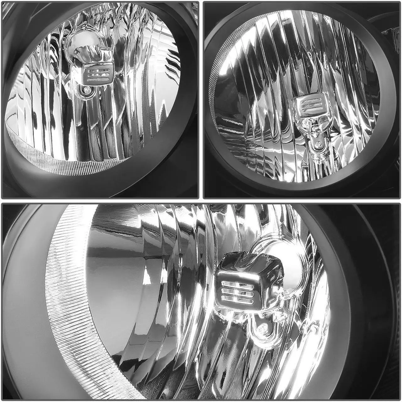 Alt view image 3 of 7 - DNA Motoring HL-OH-RM06-BK-AM For 2006 to 2009 Dodge Ram Truck 1500 2500 3500 Pair Black Housing Amber Corner Front Driving Headlight Lamps 07 08 ( Black / Clear )