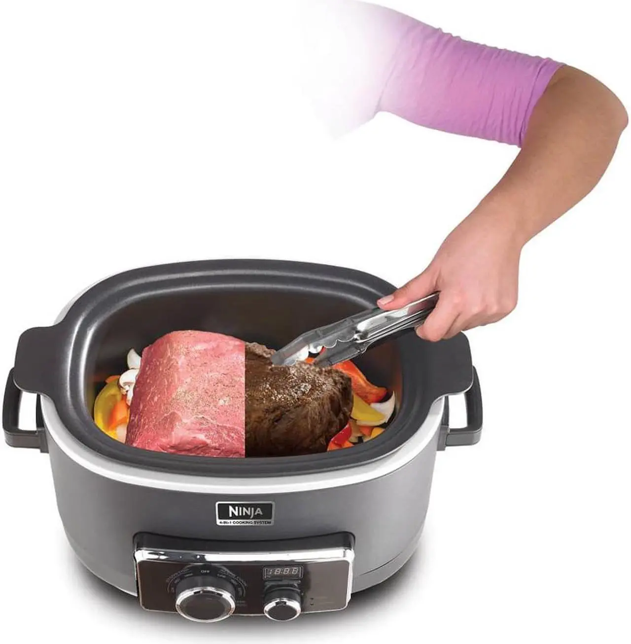 Alt view image 5 of 12 - Ninja MC751 3-in-1 Cooking System with Triple Fusion Heat Technology
