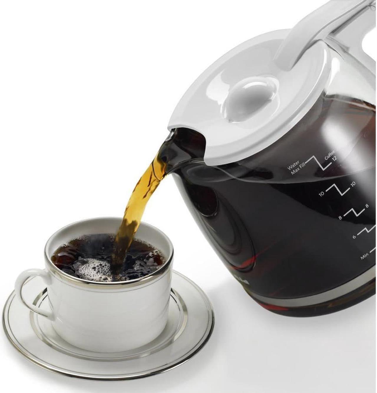 Alt view image 4 of 9 - KitchenAid KCM1202WH 12-Cup Glass Carafe Coffe Maker - White