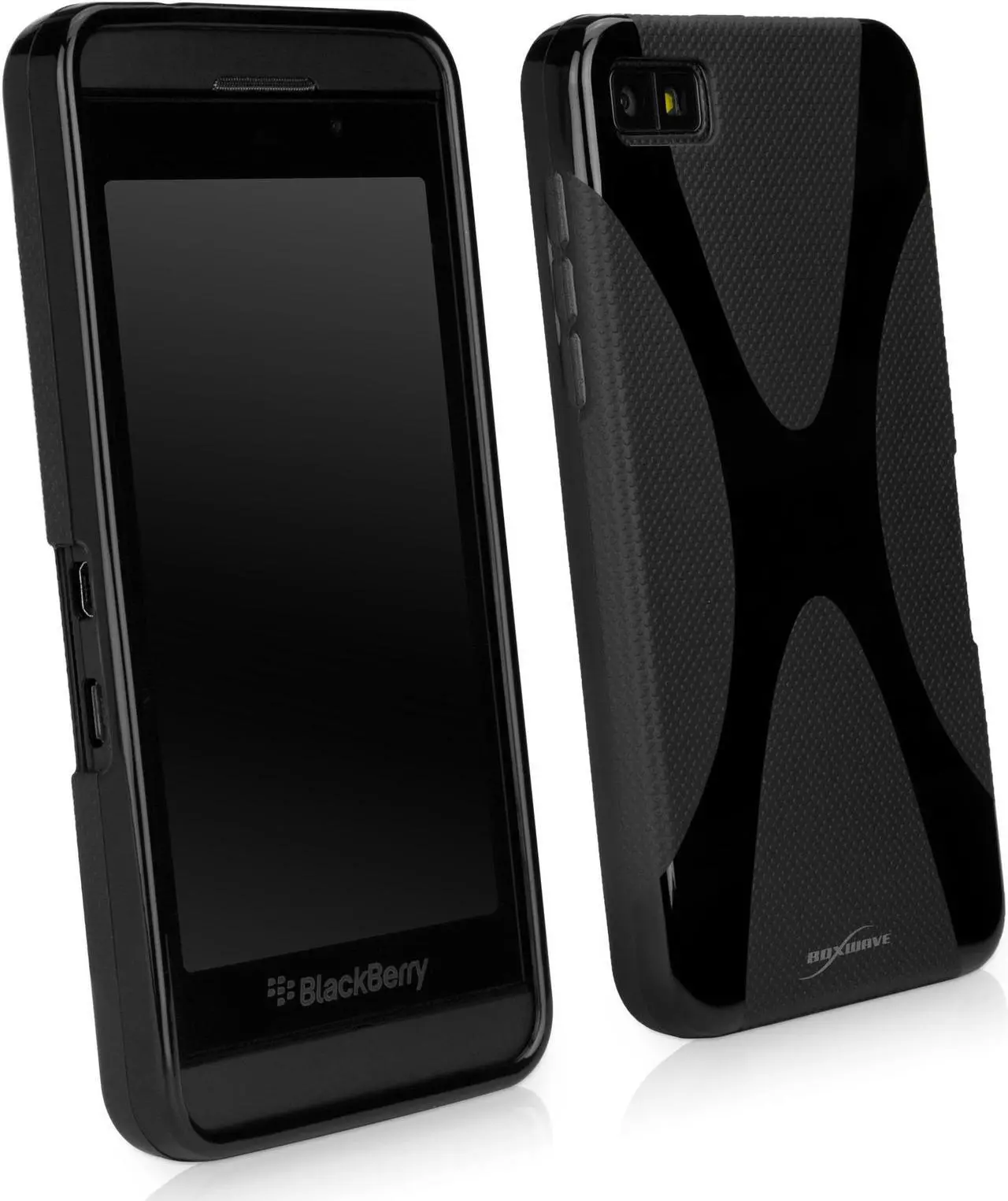 Main image of BlackBerry Z10 Case, BoxWave [BodySuit] Premium Textured TPU Rubber Gel Skin Case for BlackBerry Z10 - Black