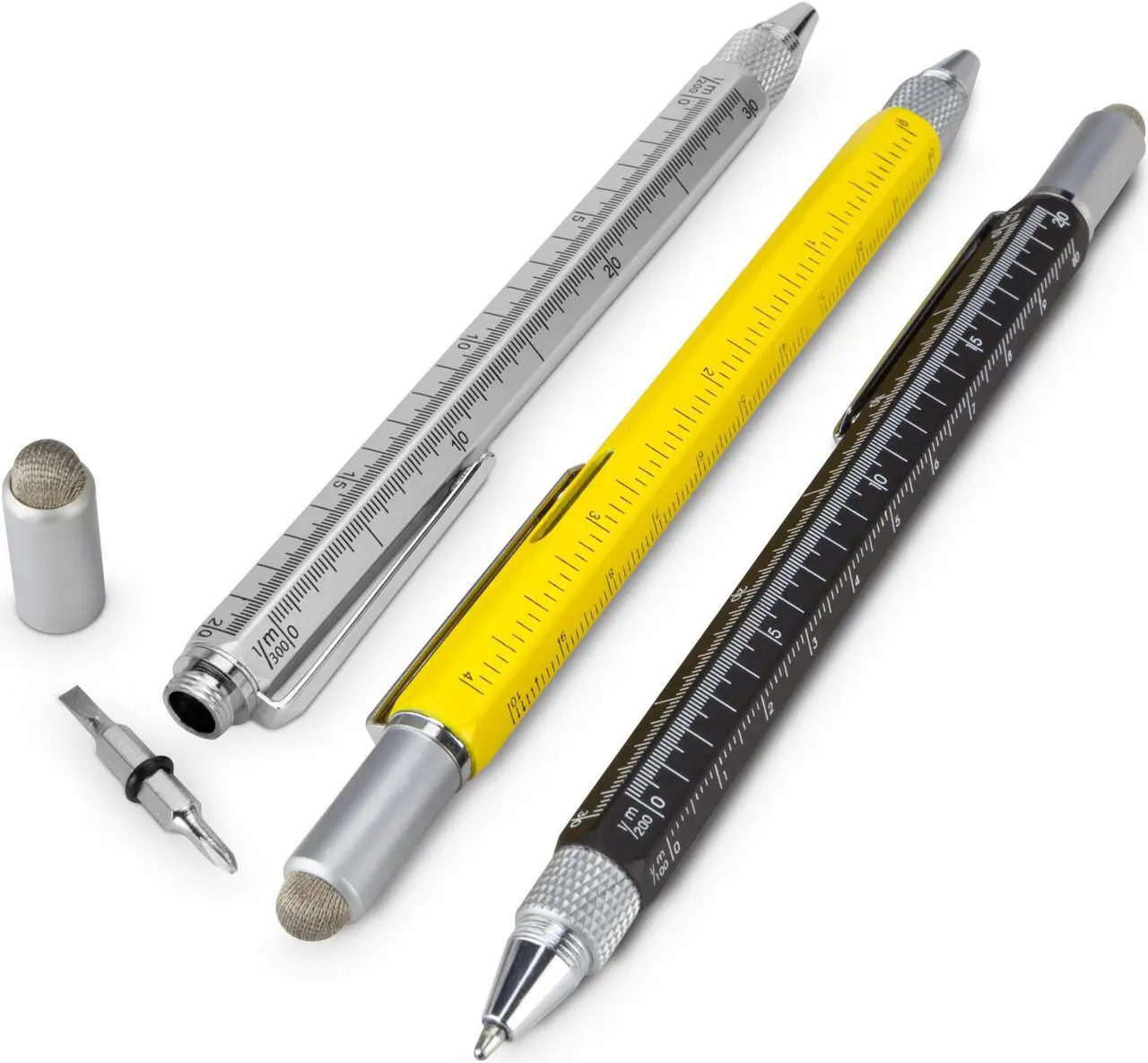 Alt view image 2 of 5 - Stylus Pen, BoxWave [Universal EverTouch Builder Stylus] Fiber Tip Stylus Built in Level, Ballpoint, Rule for Smartphones and Tablets