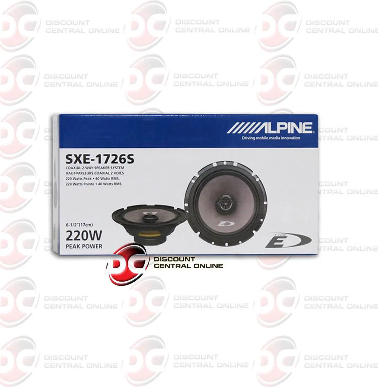 Alt view image 3 of 4 - Alpine SXE-1726S 6.5 Inch 6 1/2" 2-way Car Audio Speakers 220w (Pair)