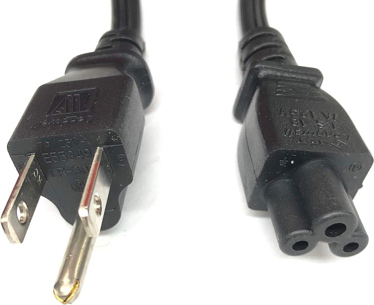 Main image of LongWell Original 3.3 Ft AC Power cord LS-18 LP-30B E55349,Compatible With P/N:05V1C9,0K260C,0K2490,02JVNJ,NEMA 5-15P to C5 3-Slot Mickey Mouse type plug, For Dell Laptops,Desktop,All in One PC