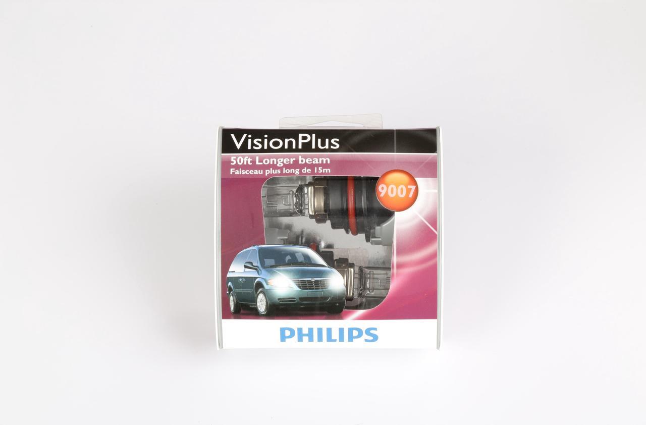 Alt view image 2 of 2 - Philips Vision Plus HB5 9007 65/55 Watt 50 Feet Longer Beam Replacement Car Headlight Bulb (pair)
