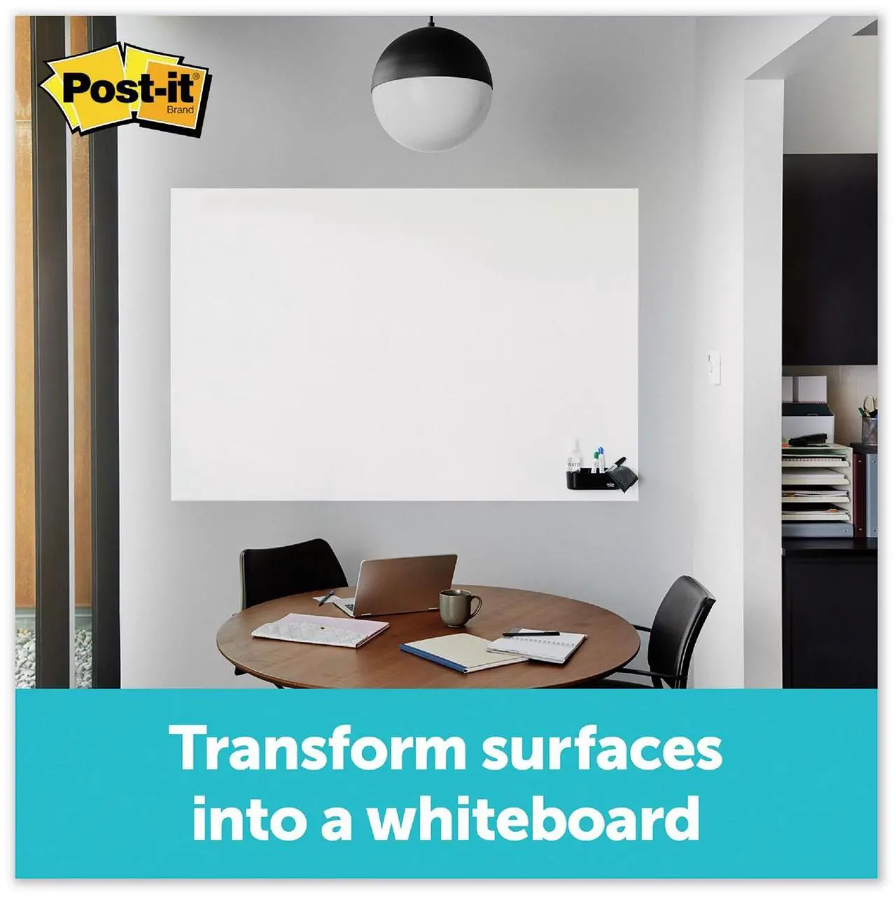 Alt view image 13 of 20 - Post-it Dry DEF6X4 - Erase Film with Adhesive Backing, 72 x 48, White