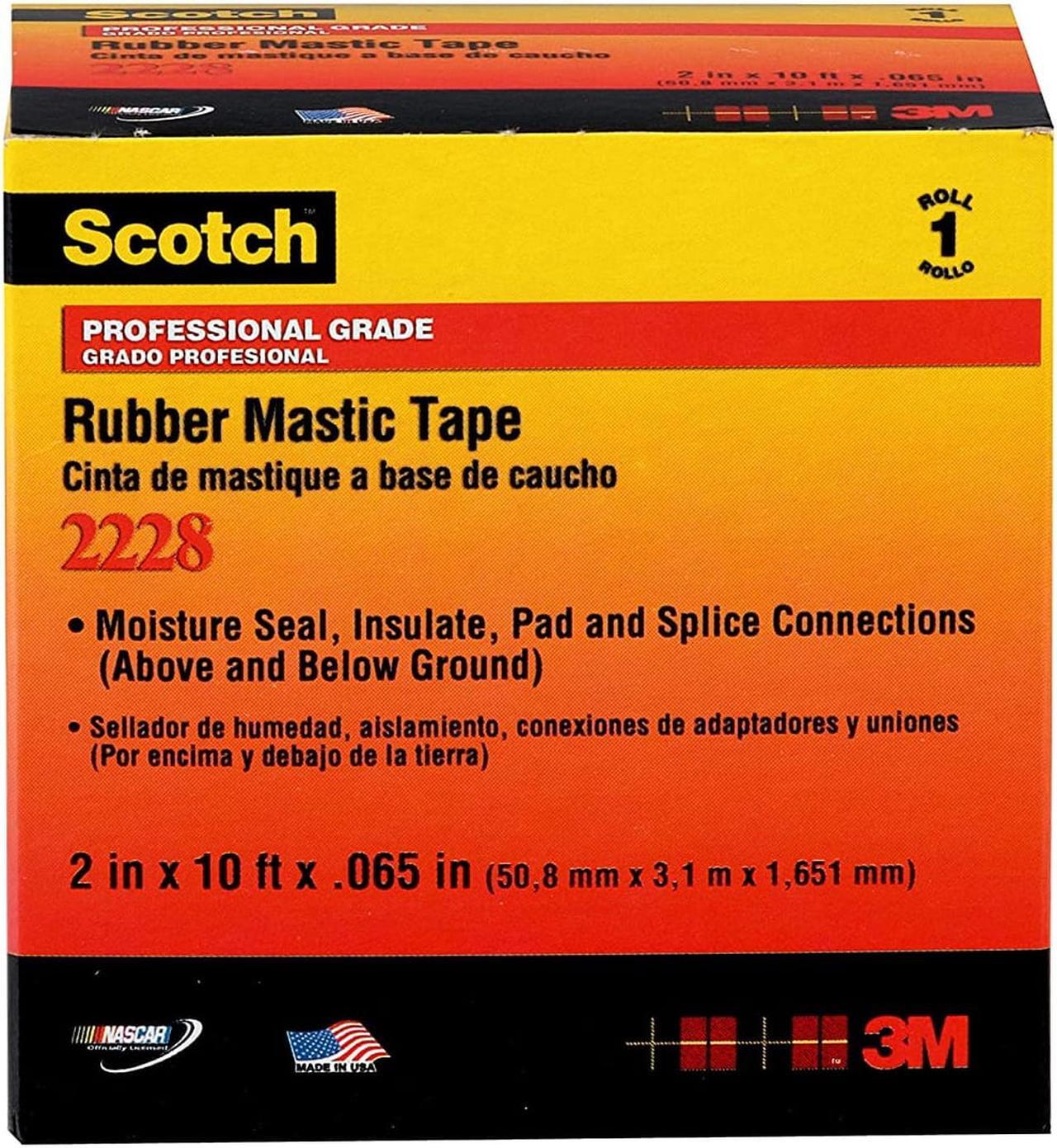 Alt view image 8 of 15 - 3M 2228-2x10FT Electrical Tape, 65 mil, 2" x 10 ft., PK10
