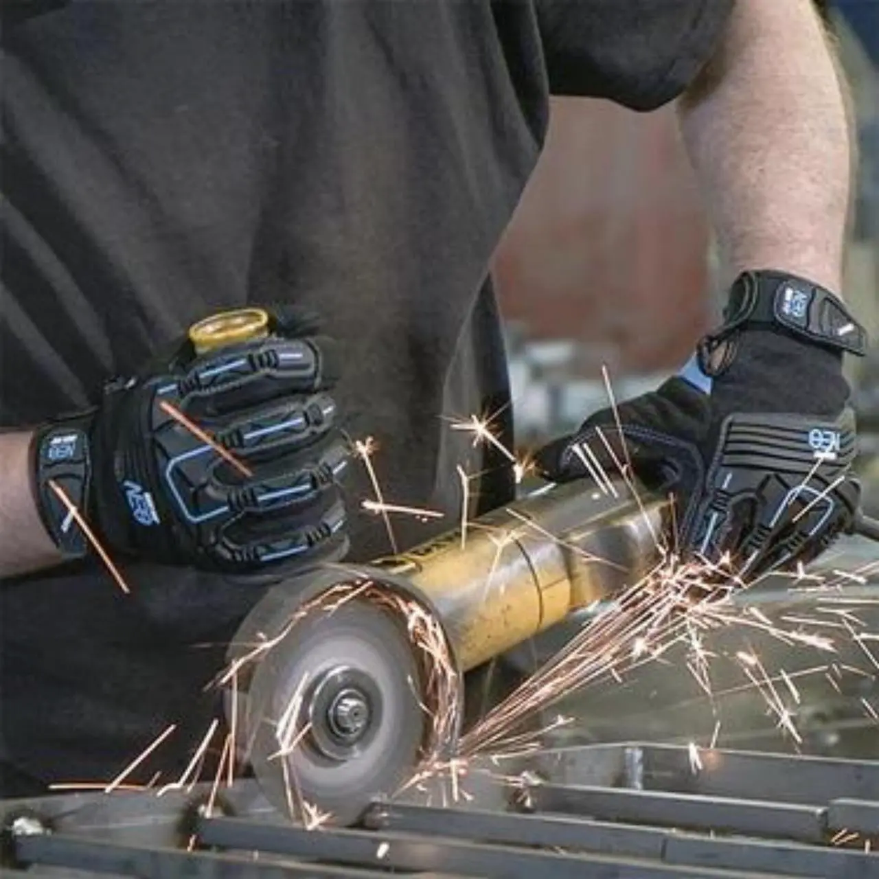 Alt view image 7 of 7 - Muveen Impact Resistant Mechanic Gloves [DEX FIT NEO] (MG310G): large / 1 pair (Black)
