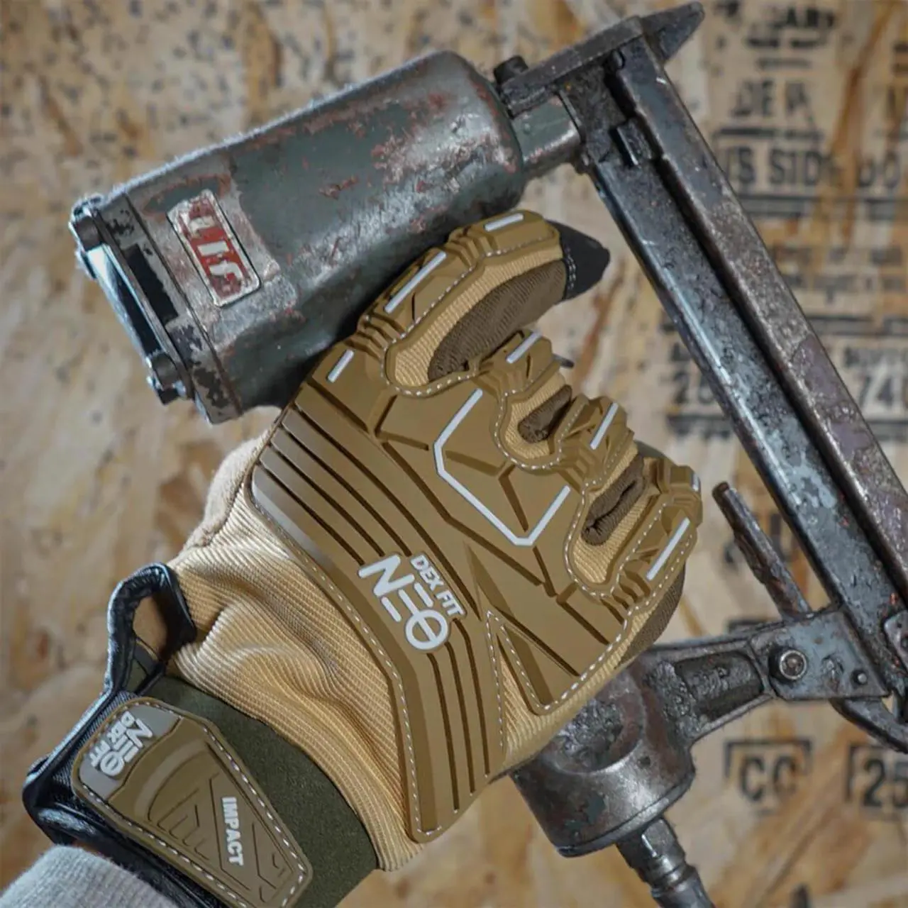 Alt view image 5 of 7 - Muveen Impact Resistant Mechanic Gloves [DEX FIT NEO] (MG310G): large / 1 pair (Black)