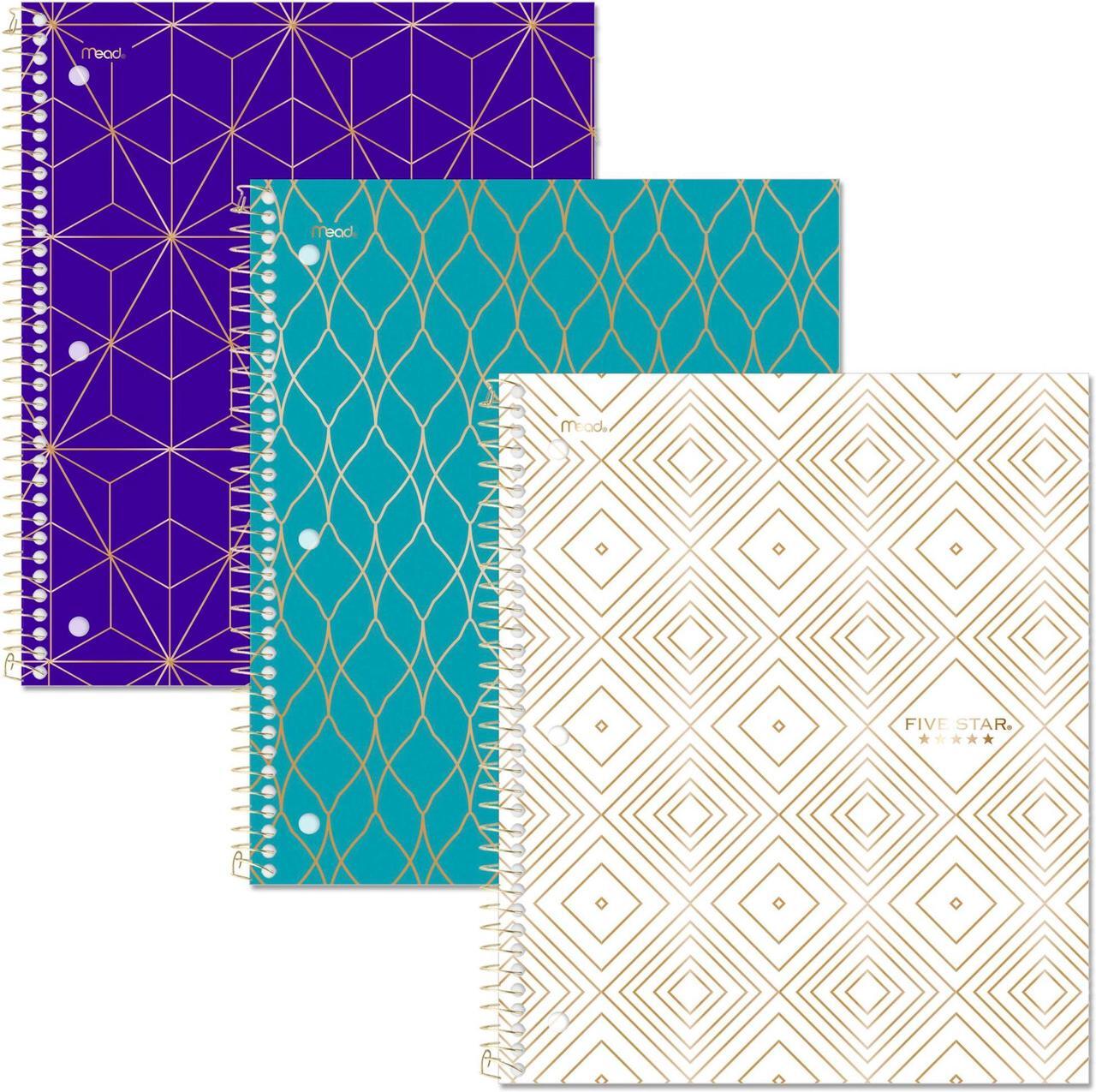 Alt view image 3 of 3 - Five Star 1-Subject Spiral Notebook [College Ruled]: 8-1/2 in. x 11 in. (White)