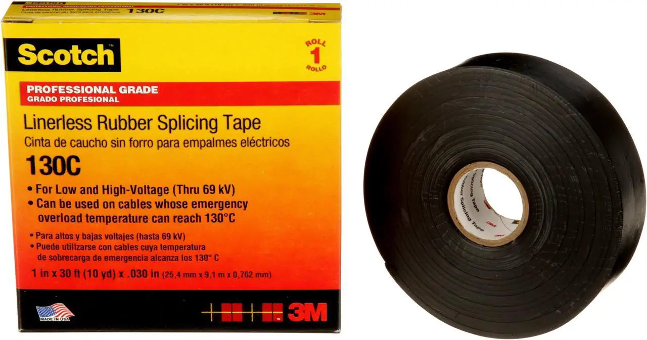 Alt view image 2 of 7 - Scotch Linerless Rubber Splicing Tape (130C): 4 in. x 30 ft. (Black)