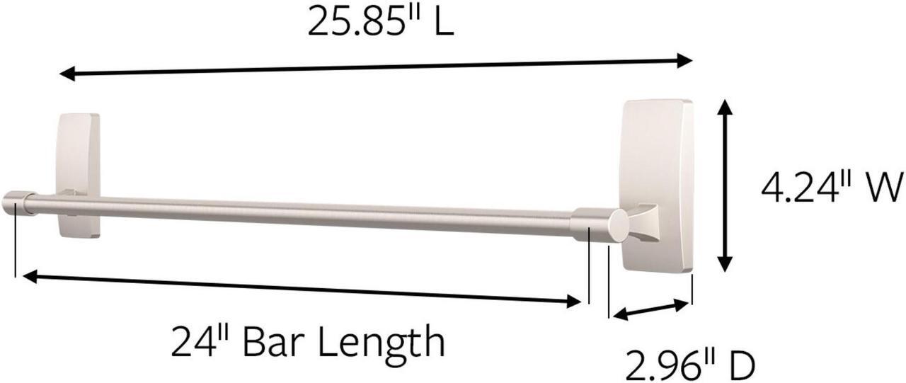 Alt view image 6 of 7 - Command Bath Towel Bar [Removable]: 24 in. width (Matte Black) *4 strips
