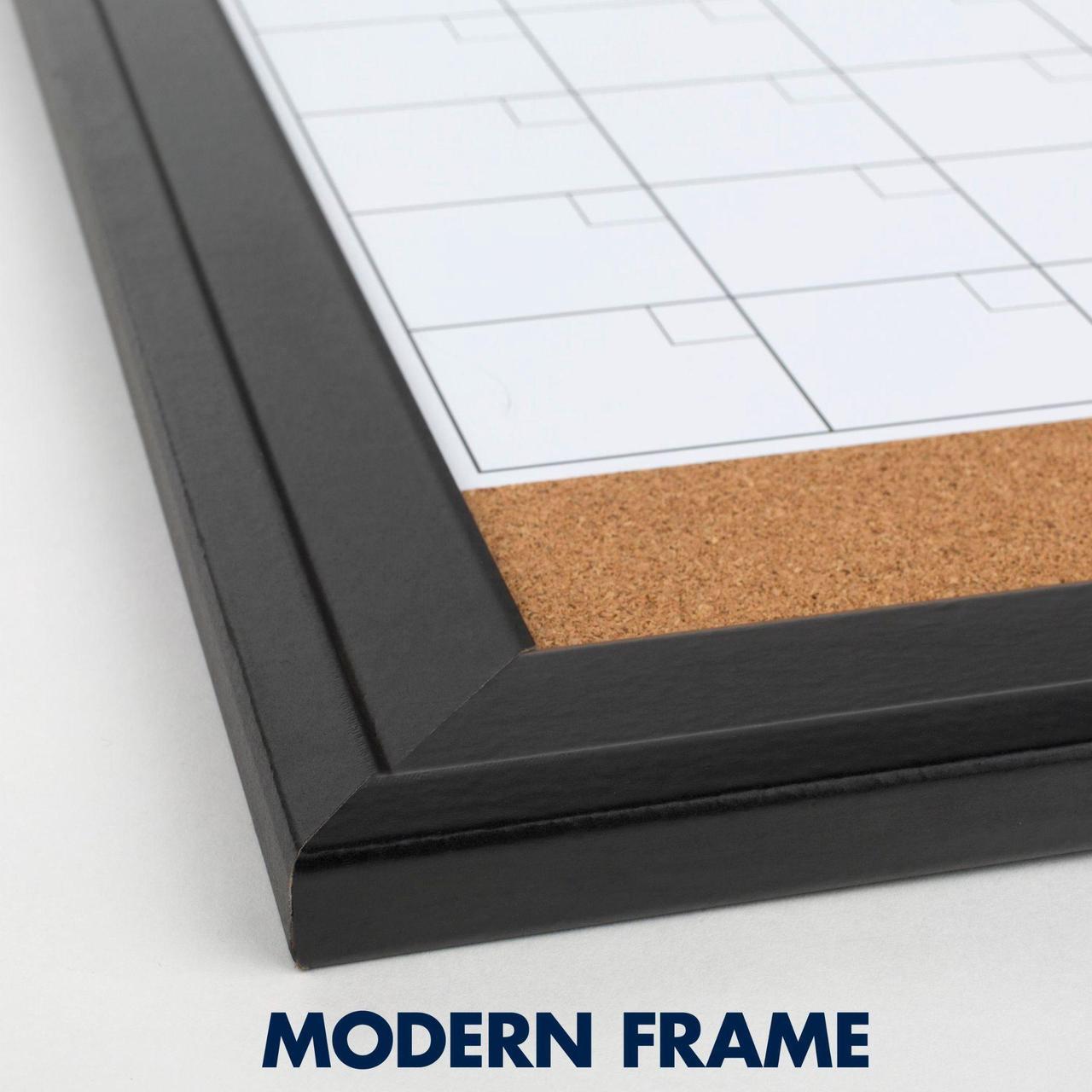 Alt view image 18 of 20 - Quartet Combination Magnetic Whiteboard Calendar & Corkboard 23x17 Black
