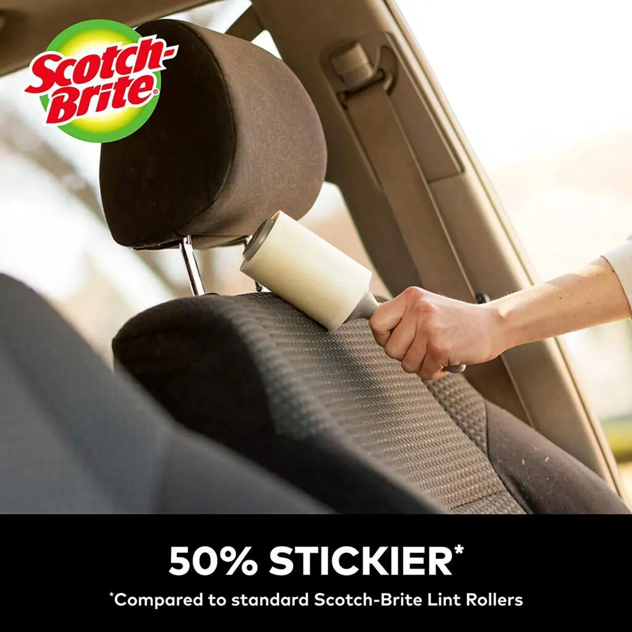Alt view image 2 of 5 - Scotch-Brite 50% Stickier Auto Lint Roller: 4 in. width *48 sheets