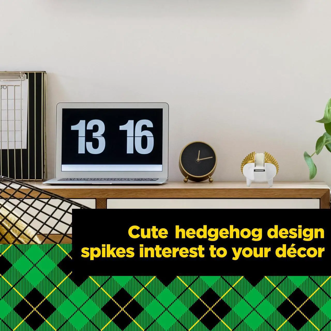 Alt view image 5 of 7 - Scotch Gold Hedgehog Desktop Tape Dispenser: 3/4 in. x 300 in. (Gold)
