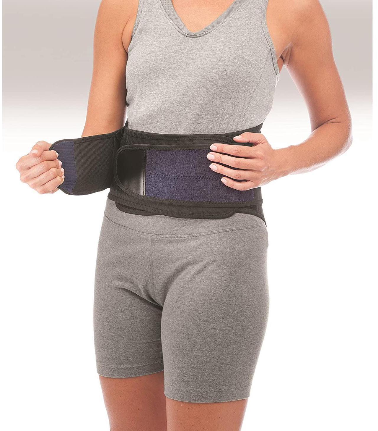 Alt view image 2 of 6 - Mueller Lumbar Back Brace with Removable Pad: Extended Plus Size (Black)