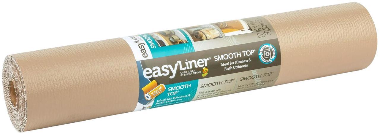 Main image of Duck Brand EasyLiner Smooth Top Shelf Liner [Non-Adhesive]: 20 in. x 18 ft. (Taupe)