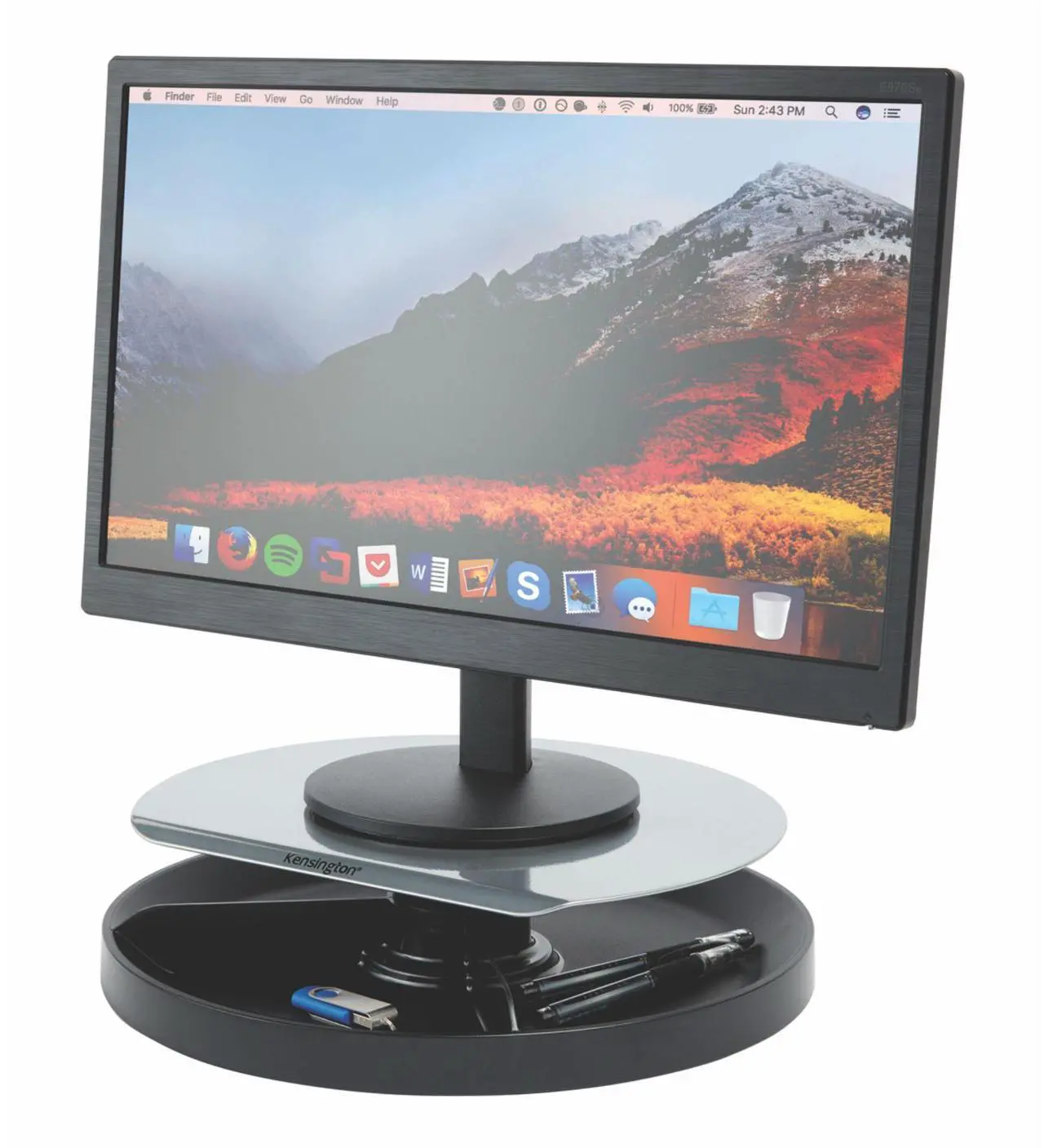 Alt view image 15 of 16 - Kensington Monitor Stand SmartFit 12-3/5"Wx12-3/5"Dx3-1/10"H Black 52787