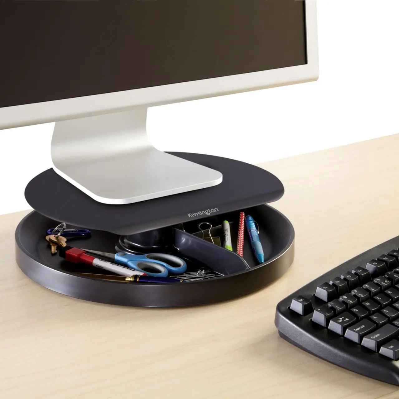 Alt view image 14 of 16 - Kensington Monitor Stand SmartFit 12-3/5"Wx12-3/5"Dx3-1/10"H Black 52787
