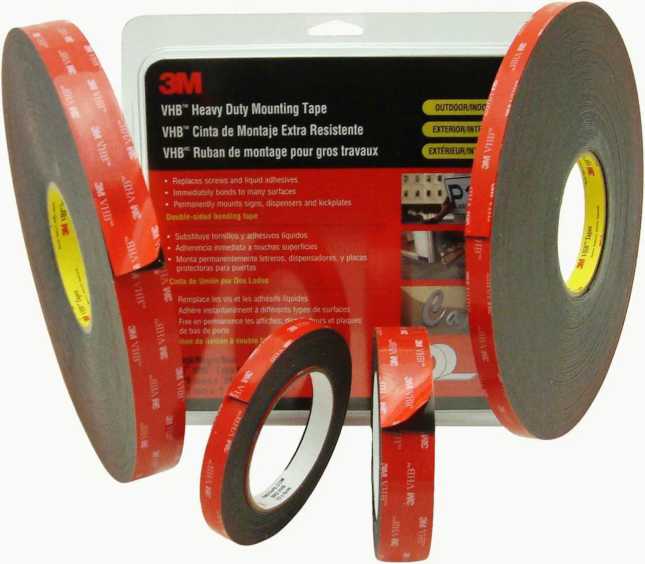 Alt view image 4 of 5 - Double Sided VHB Tape,3/4 in.,45 ft. 3M 5952