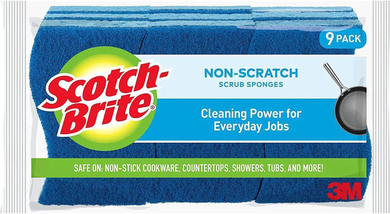 Alt view image 4 of 13 - 3M 93684 Scotch Brite 9 Pack Non-Scratch Scrub Sponges