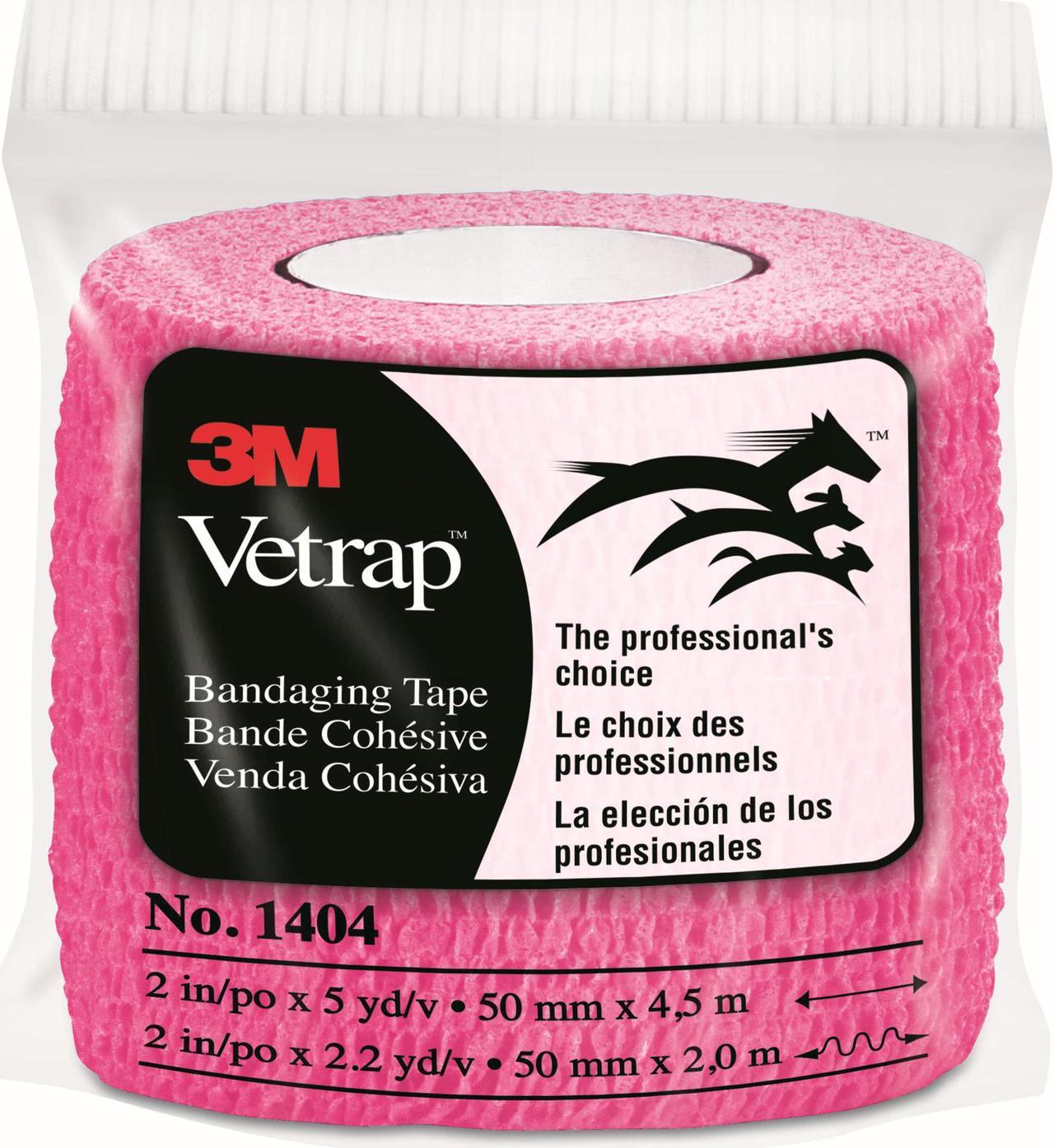 3M Scotch Vetrap Bandaging Tape: 2 in x 15 ft. (Hot Pink)