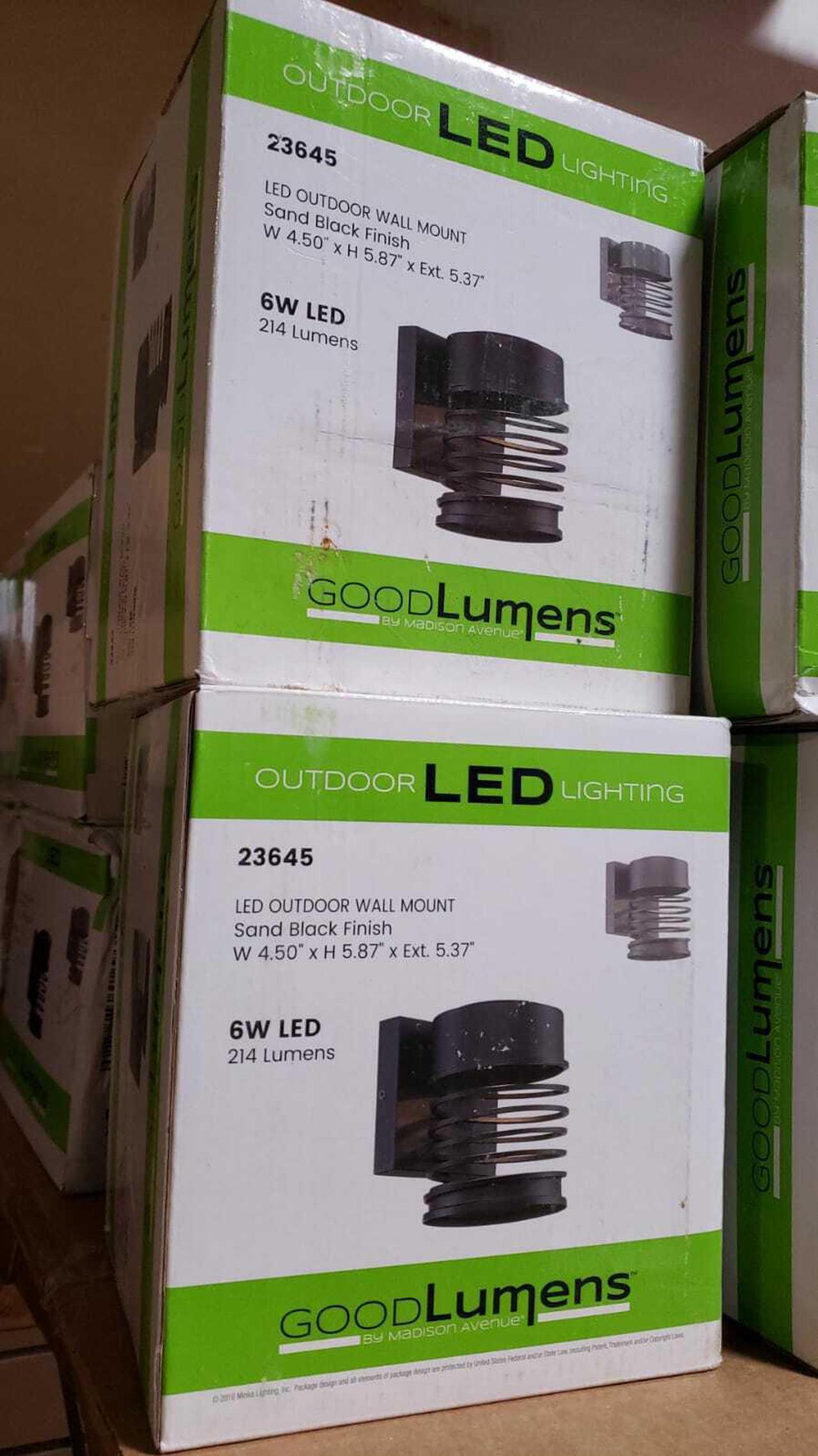 Alt view image 2 of 4 - GOOD LUMENS BY MADISON AVENUE OUTDOOR WALL MOUNT LED LIGHT 23645 BLACK