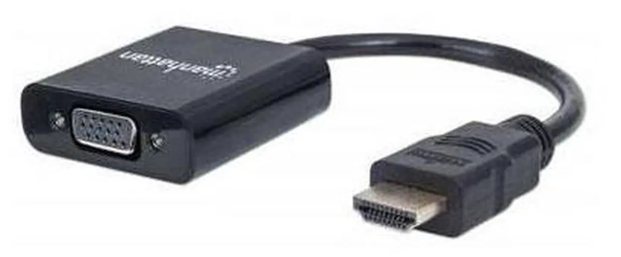 Alt view image 2 of 10 - Manhattan Hdmi Male To Vga Female Converter With Optional Usb Micro-B Power Port - Retail Blister