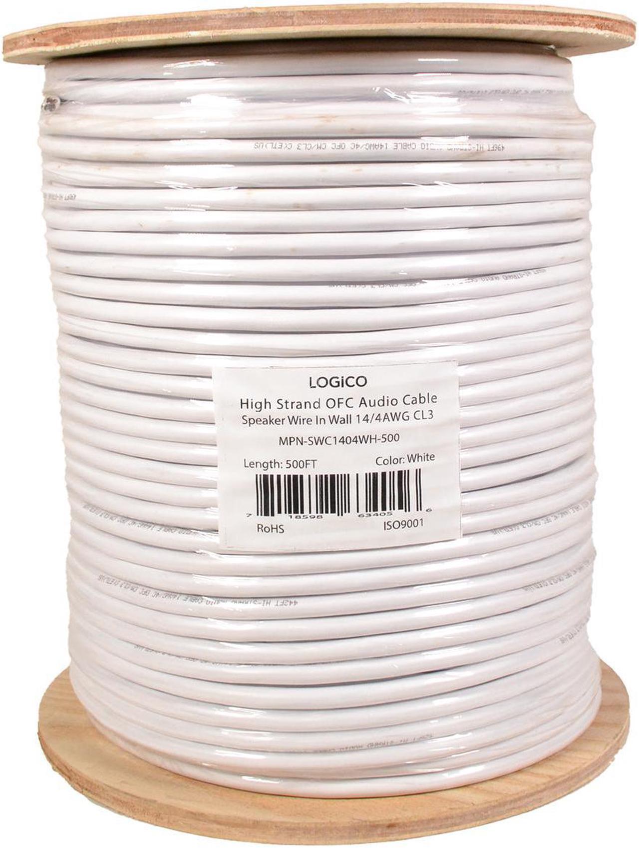 Alt view image 2 of 4 - In Wall Audio Speaker Cable Wire 14/4 Gauge/AWG OFC Pure Copper 500ft White