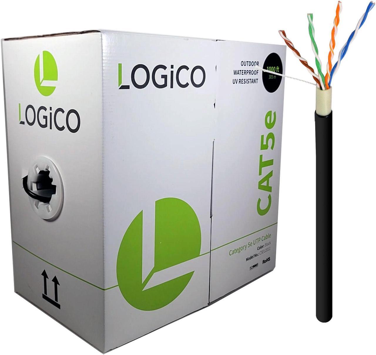 Main image of Cat5e UTP Outdoor Ethernet Network Cable Direct Burial 350MHZ 1000FT Black