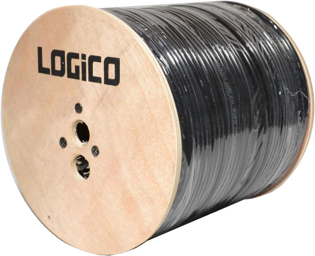 Alt view image 2 of 4 - RG6 Coaxial Cable Dual Shield Outdoor Direct Burial Gel 1000ft 18AWG Black 3GHz