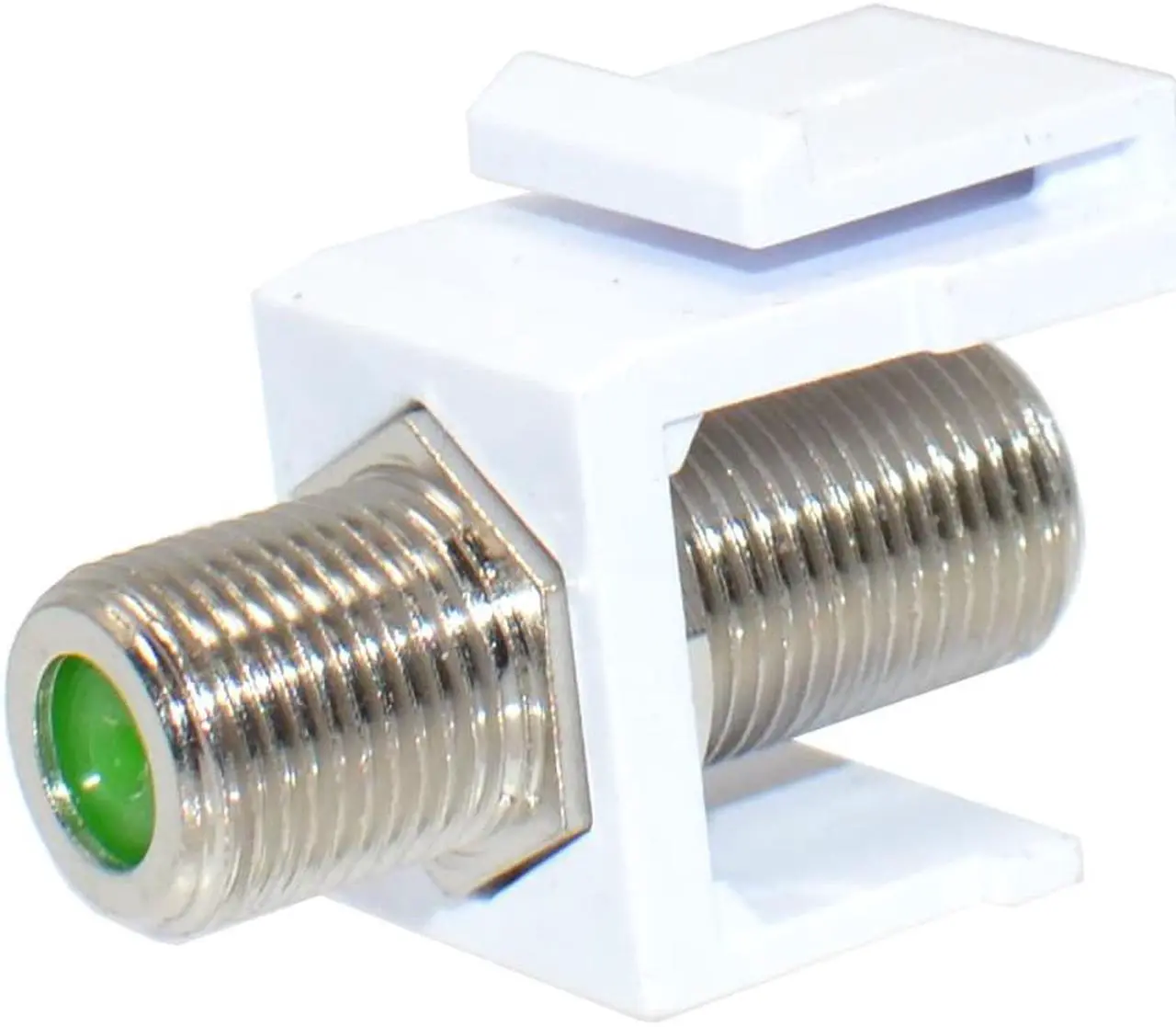 Alt view image 2 of 5 - Snap-In F-Type Insert Keystone Connector Module Coax Cable Wall Jack