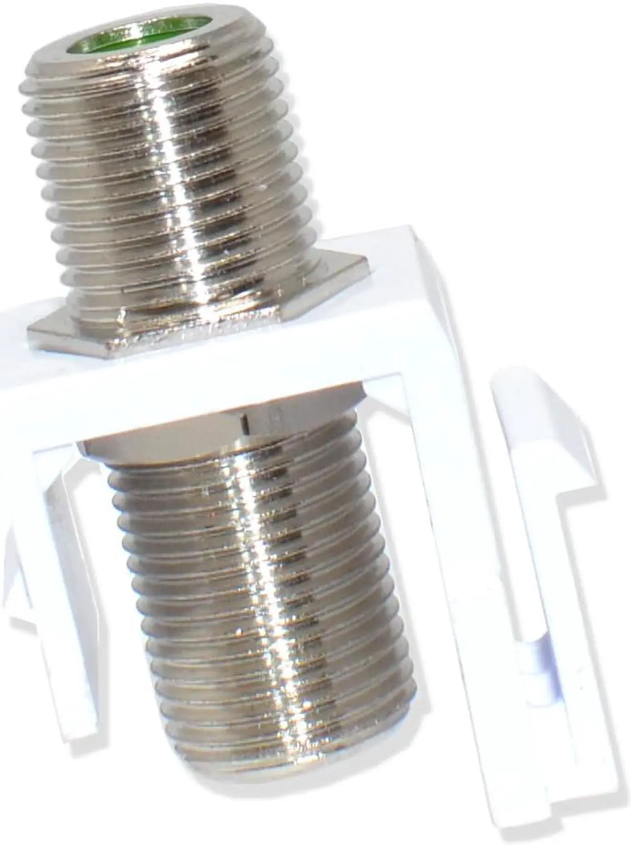 Alt view image 3 of 5 - Snap-In F-Type Insert Keystone Connector Module Coax Cable Wall Jack